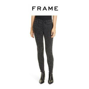 Frame Denim Python Print Skinny Jeans